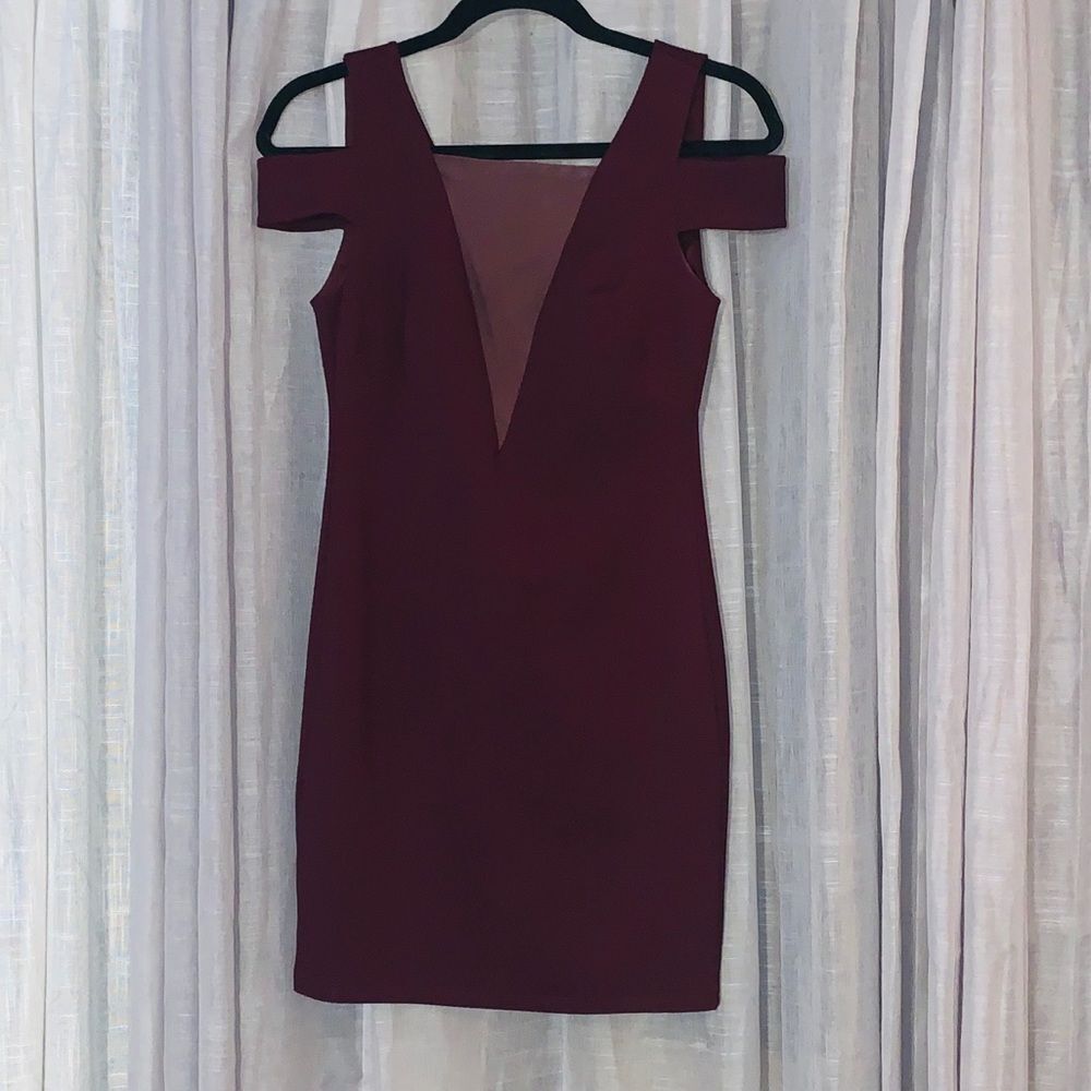 Halston Heritage Merlot Dress